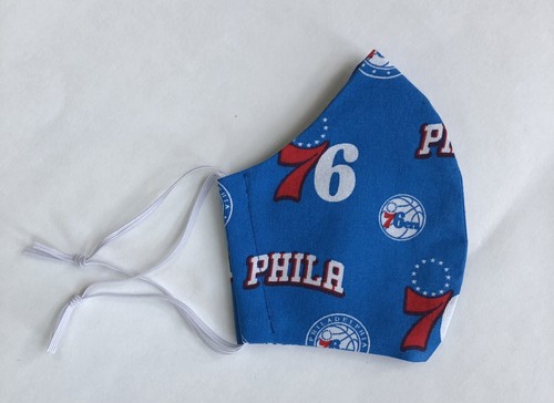Gesichtsmaske Philadelphia 76ers, 2-lagig Baumwolle, Größe: Regular, SCHNELLER VERSAND! - Bild 7 von 7