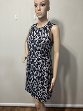 EUC! "Loft" by Ann Taylor Polyester Stretch Front Pleated Sleeveless Dress Sz 0