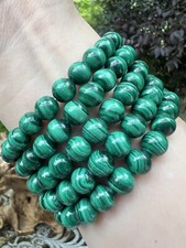 Malachite Crystal Beaded Bracelet 8mm AAA+ : Emotional Healing