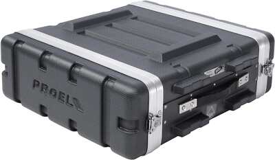 Proel FOABSR3U 3U 19'' ABS Rack Case 42 cm Spritzwasserdicht 3HE Aluminium Koffer
