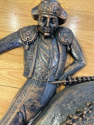 Vtg MCM 60's MATADOR Bullfighter LARGE 34X20 Mid century Wall