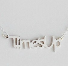 TimesUp Awareness Movement Campaign message Necklace Pendent Sterling Silver 925