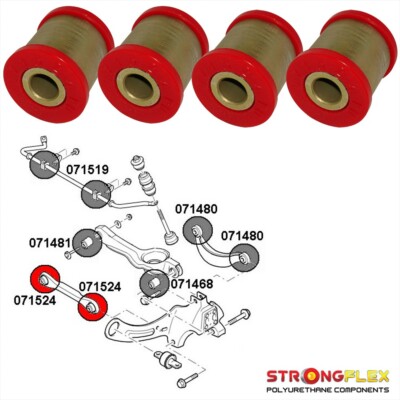 Busches Für Hintere Querlenker Von Volvo C30 Rot Strongflex Polyurethan Neu