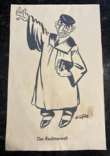 German Third Reich Wartime Military Der Rechtsanwalt Poster WW2 WWII