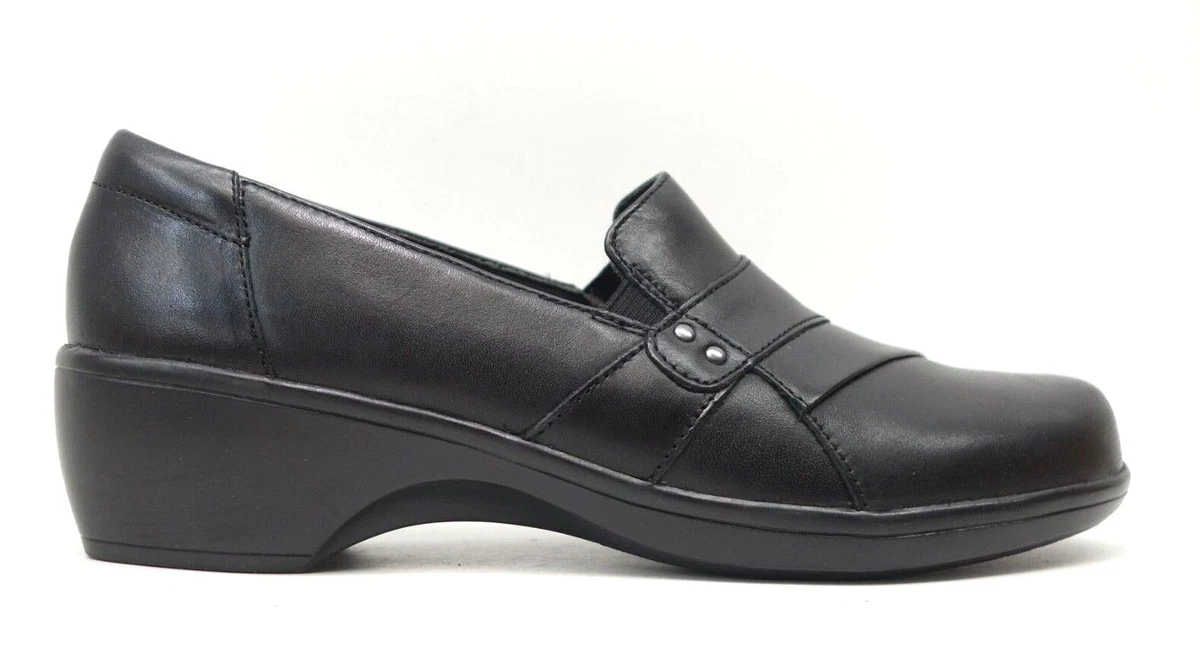 Clarks Womens Trotters Styled Marigold Black Slip On Heeled Shoes