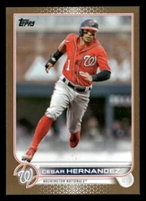 2022 Topps Update Cesar Hernandez #US299 GOLD /2022 Washington Nationals