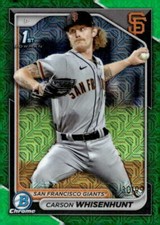 CARSON WHISENHUNT RC 2024 Bowman Mega /99 Mojo Prospects Green Refract ID:103652