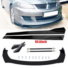 Front Rear Bumper Lip Splitter Spoiler For Mitsubishi Lancer Evo Gloss Black Front Rear Bumper Lip Splitter Spoiler For Mitsubishi Lancer Evo Gloss Black