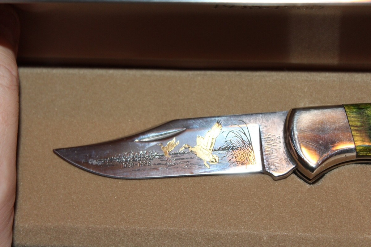 BUCK 112 KNIFE NEW U.S.A. DUCKS UNLIMITED CANADA 50 YRS BUCK 112 KNIFE NEW U.S.A. DUCKS UNLIMITED CANADA 50 YRS