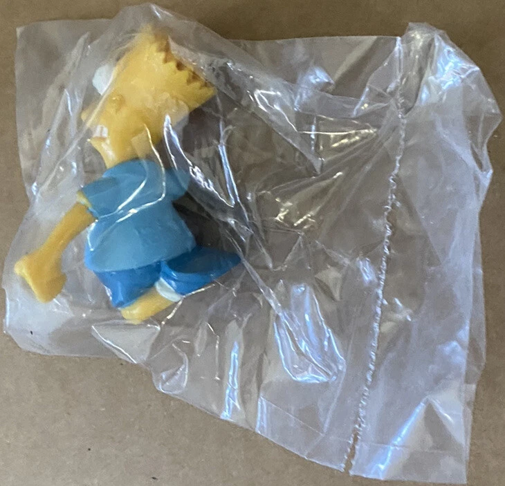 1990 TCFFC The Simpsons BART SIMPSON Blue Shirt Air Guitar 3” Action Figure NIP - Image 2 of 3