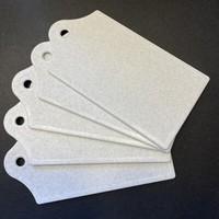 5X Schneidbrett Eckig Sonja Plastic - Haushaltswaren Plastik FrüHstüCksbrettchen