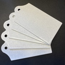 5x Schneidbrett eckig Sonja PLASTIC - Haushaltswaren Plastik Frühstücksbrettchen