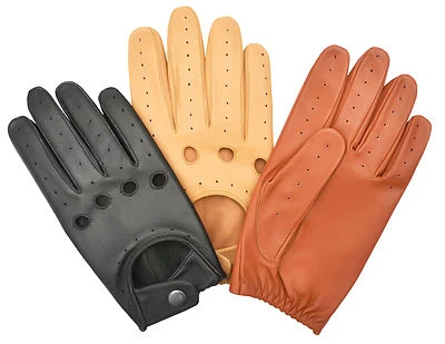 KANGO FITNESS GLOVES DRIVING CAR GENUINE LEATHER MEN’S FULL FINGER CHAUFFEUR CLASSIC VINTAGE