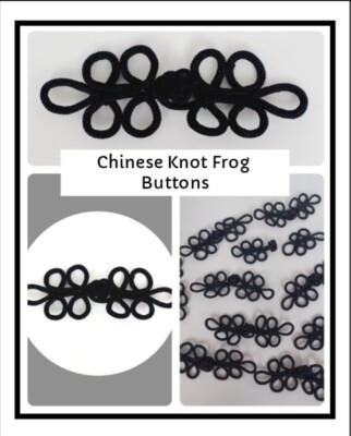 Chinesischer Knoten Frosch Knöpfe/Knebel/Verschlüsse, 2 Stück