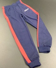 Vintage kids Fila Navy Blue Red Jogger Pants Size M