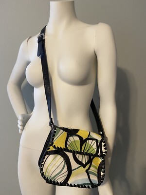 Claudia Firenze Floral Soft Leather Crossbody Bag Length Adjustable