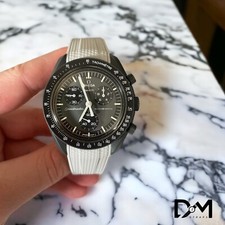 #1 Seller For Omega x Swatch Strap - GREY RUBBER STRAP ONLY (WATCH NOT FOR SALE)