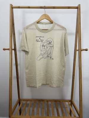 VTG 70s Stained Glass Jesse Nixon Colorado Art Girl Burnout Paper Thin T-Shirt L
