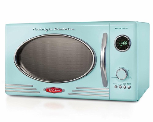Nostalgia RMO4AQ Retro 800-WATT PIANO DI LAVORO forno a microonde, 0.9 cu.  FT, Aqua | eBay
