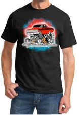 1964 Ford Galaxie Hardtop Rad Rides Cartoon Design Tshirt NEW