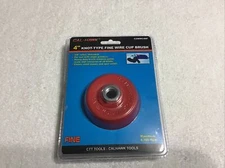CAL-HAWK 4" Twisted Knot Type Fine Wire Cup Brush for 5/8" Arbor 