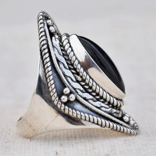 Natural Labradorite Ring,925 Sterling Silver,Handmade Ring,Gift,All Sizes 3 to14 - Picture 2 of 9