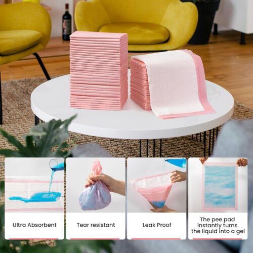 300 Pet Pads for Dogs Ultra-Absorbent Puppy Training Underpad Scented Pink Small - Picture 7 of 17