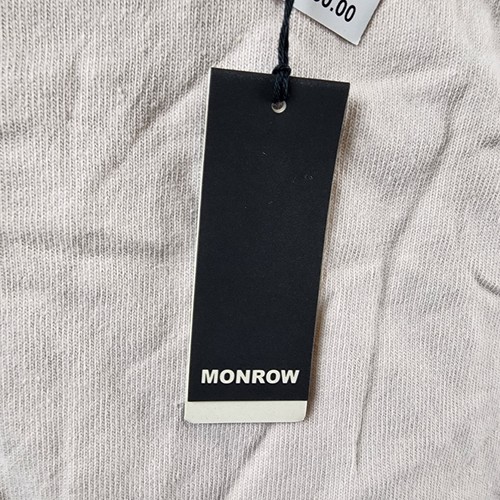 Monrow Patch Pocket Sweatshirt Women's XL Bone Crew Neck Long Sleeve Pullover - Picture 6 of 14
