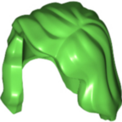 LEGO 85974 HELLGRÜN Minifigur, Haare weiblich mittellang mit Teil über rechts