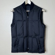 Tumi Vest Women's Sp Black Puffer Zip Up Quilted Pockets Down