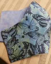 Reversible Adult blue butterflies mask