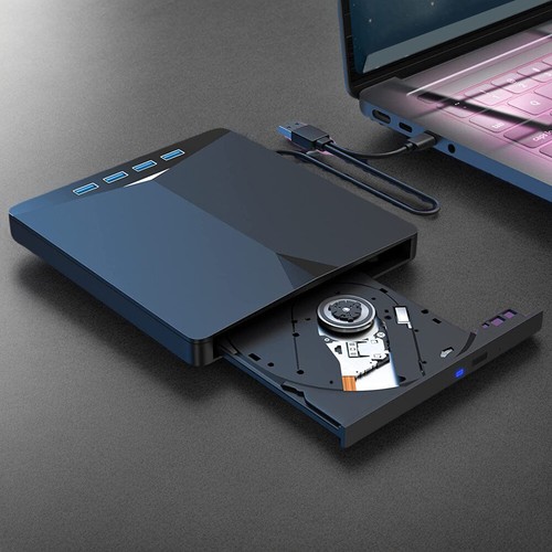 7 In 1 USB3.0 Type-C External DVD RW CD Writer High-Speed for PC Laptop Notebook - Afbeelding 6 van 11