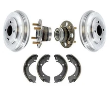 Rear Drums Brake Shoes & Hub Bearings Assemblies For Honda Civic 1.7L 2001-2005