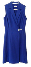 Calvin Klein Classy Luxury Rayon Blend Buckle Wrap Dress-4 Heavy Quality!