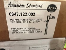 American Standard 6047122.002 Manual Toilet Flush Valve,Top Spud,27" R-I,1.28GPF