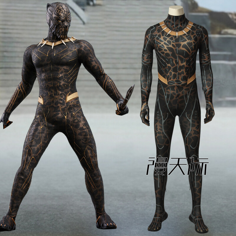 N'Jadaka Erik Killmonger Black Panther Movie Zentai Cosplay