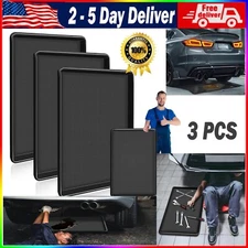 3 Pcs Extra Large Auto Oil Drip Pan Under Car Plastic Tray for Car Garage Floor