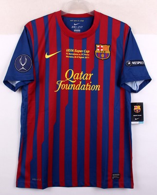 2011-12 Barcelona Home S/S No.10 Messi Super Cup vs FC Porto11-12 FCB jersey 