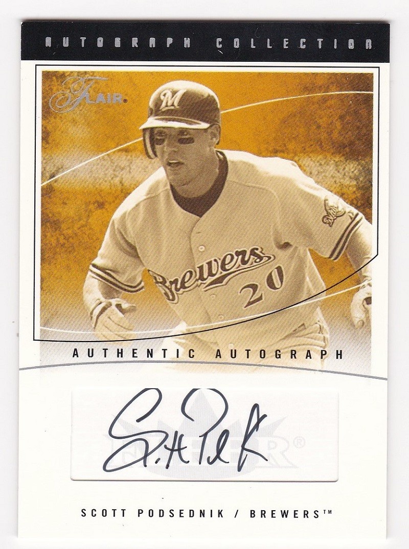 2004 FLEER EX オーセンティックオートグラフカード SCOTT PODSEDNIK 2004 Flair Autograph Crown # AC-SP Brewers 042