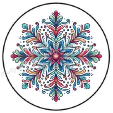 COLORFUL SNOWFLAKE WINTER ENVELOPE SEALS LABELS STICKERS PARTY FAVORS