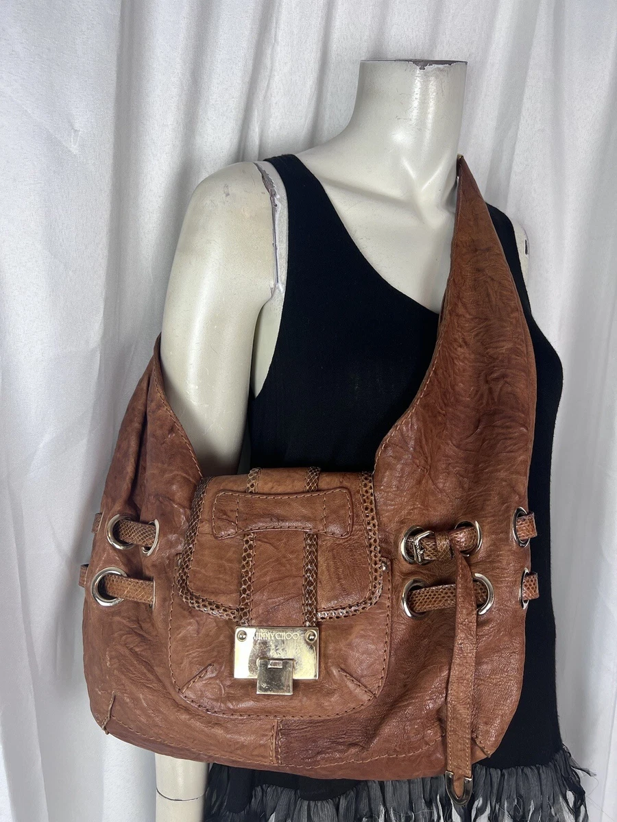 Stylish Yellow and Brown Jimmy Choo Purse Bag