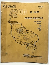 42 HD 8HP POWER SWEEPER INSTRUCTION MANUAL PARTS LIST TENNANT