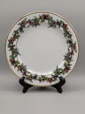 Royal Gallery The Holly and the Ivy Christmas Salad Plate 8.5"