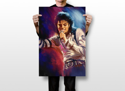 Michael Jackson Smile Art Wall Indoor Room Outdoor Poster - POSTER