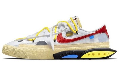 Nike X Off White Blazer Low White University Red DH7863-100