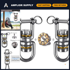 Heavy Duty 360 Swing Swivel - Stainless Steel Rotation Device for Tree Swing, A