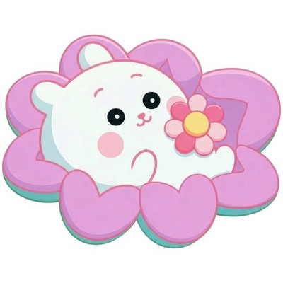7x stickers Kawaii rabbit white car sticker 9x9cm motif mix rabbit animal cute set