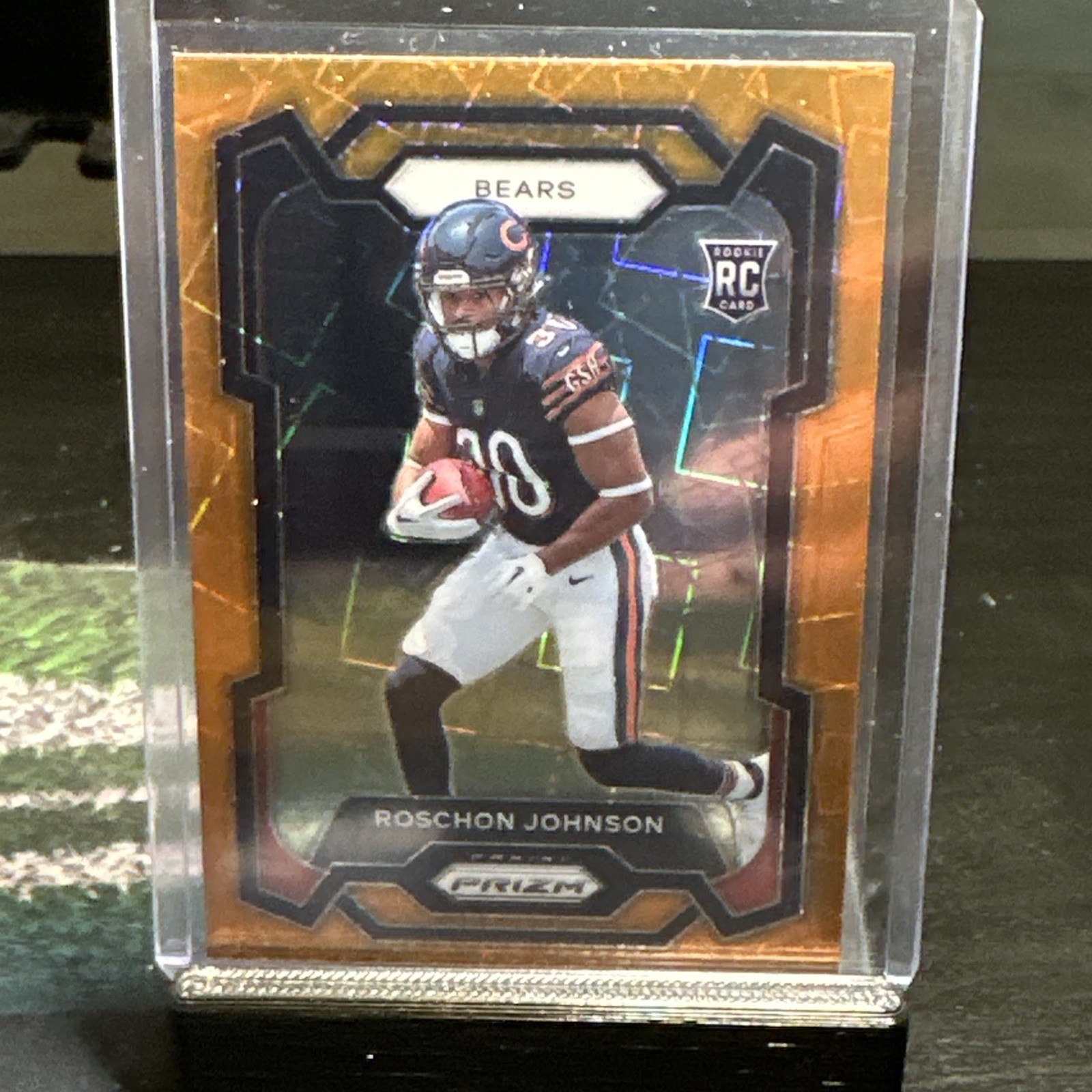 Roschon Johnson 2023 Panini Prizm #314 Orange Lazer Prizm Rookie Chicago Bears