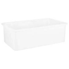 Signature Hardware 32" Derin SHF1B3219DMWH Dual-Mount Fireclay Sink - White