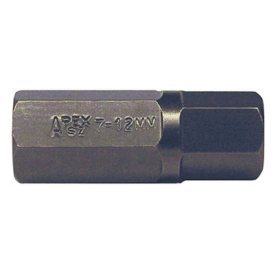APEX SZ-7-12MM Insert Bit,Metric,7/16'',Hex,12mm,7/8'' 6YNW3